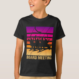 Snowboard-Board-Meeting-Ski-Lift-Skifahrer-Winters T-Shirt
