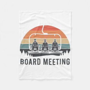 Snowboard-Board-Meeting-Skilift-Skifahrer-Wintersp Fleecedecke
