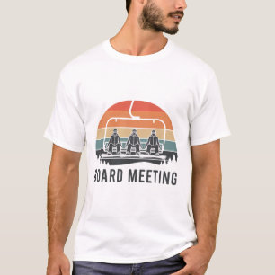 Snowboard-Board-Meeting Skilift Skifahrer Wintersp T-Shirt