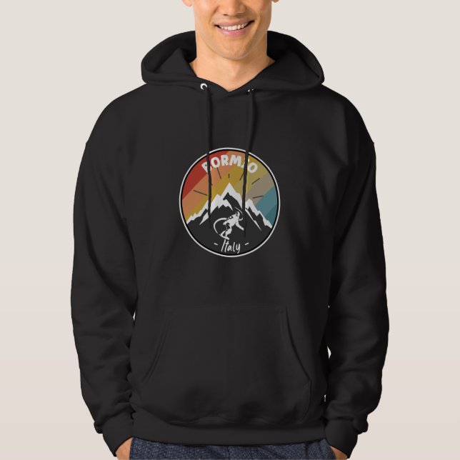 Snowboard Bormio Italien Hoodie (Vorderseite)