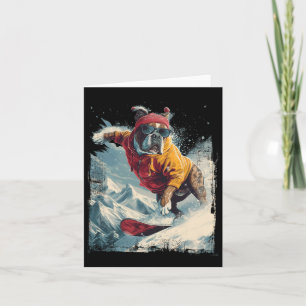 Snowboard Boxer Hund Extreme Sports Snowboard Te Karte