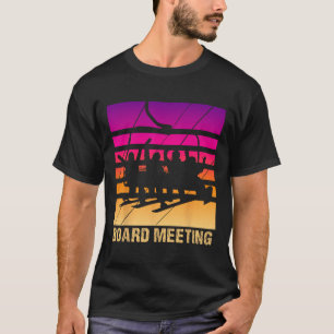 Snowboard Brett Besprechung Skilift Skifahrer Wint T-Shirt