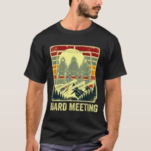 Snowboard Brett Meeting Ski Lift Skifahrer Winters T-Shirt
