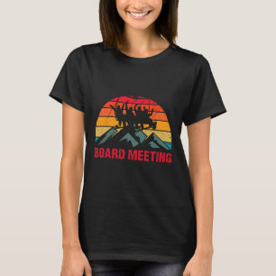 Snowboard Brett Meeting Ski Lift Skifahrer Winters T-Shirt