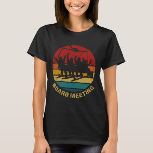 Snowboard Brett Meeting Ski Lift Skifahrer Winters T-Shirt