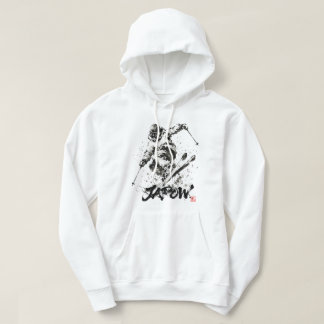 Snowboard Brush Art - Skier Light Hoodie
