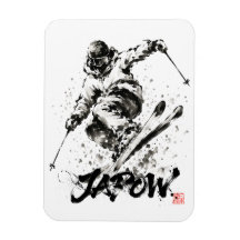 Snowboard Brush Art - Skier Light