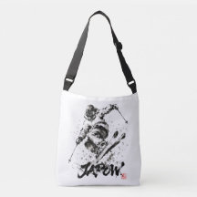 Snowboard Brush Art - Skier Light