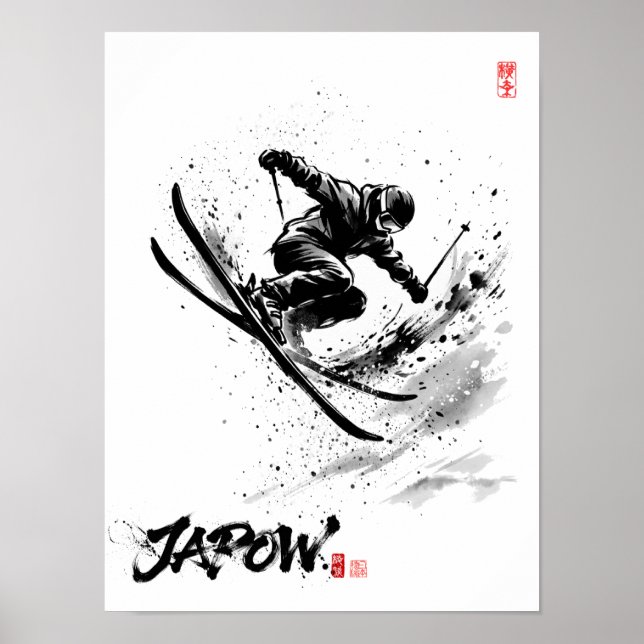 Snowboard Brush Art - Skier Slush Poster (Vorne)