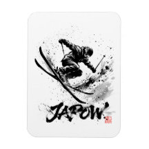Snowboard Brush Art - Skier Slush Powder