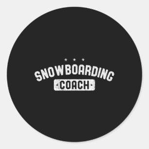 Snowboard-Coach Vintage-Snowboarden Runder Aufkleber