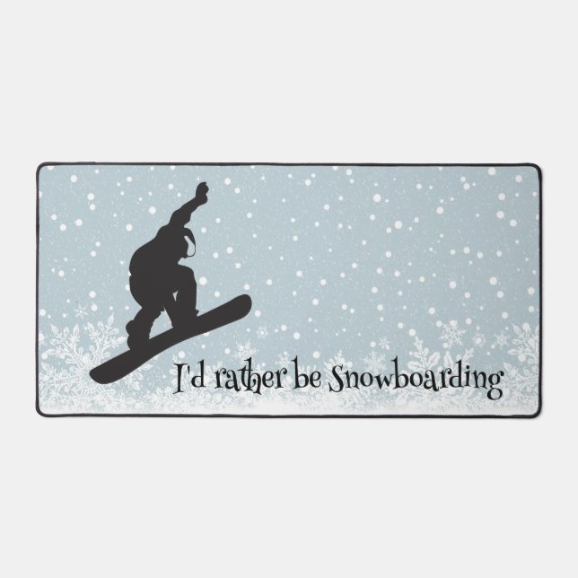 Snowboard Design Desk Mat Schreibtischunterlage (Vorderseite)