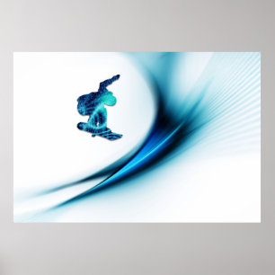 Snowboard Design Print Poster