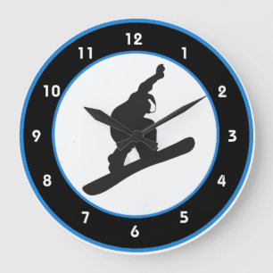 Snowboard Design Wall Clock Große Wanduhr