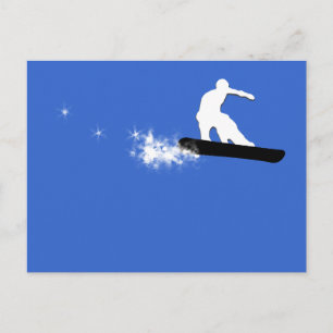 Snowboard. einfach. postkarte