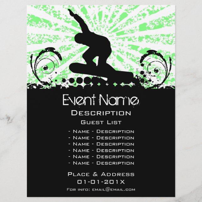Snowboard Event-Werbeaktion Flyer (Vorne)