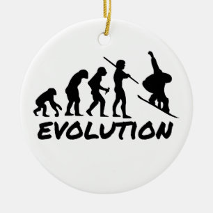 Snowboard-Evolution Keramikornament