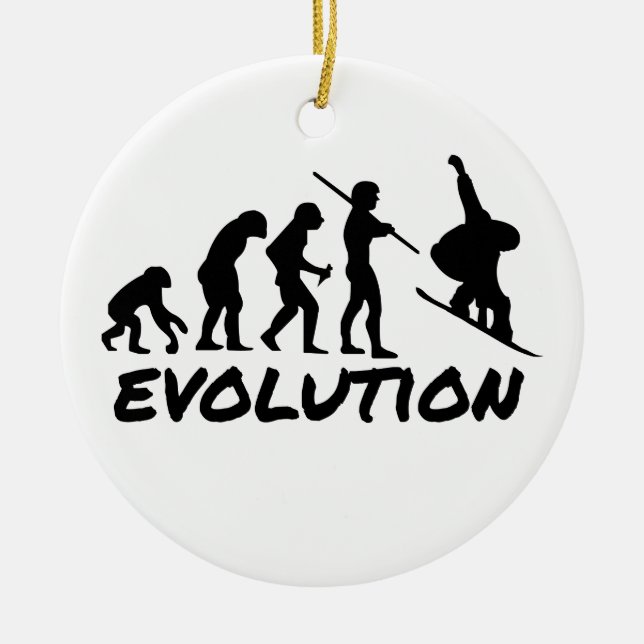 Snowboard-Evolution Keramikornament (Vorne)