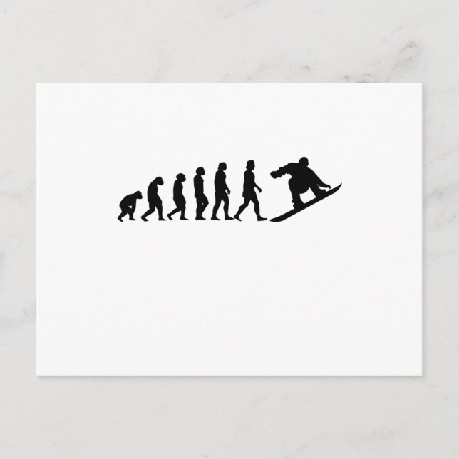 Snowboard Evolution Snowboard-Geschenk Postkarte (Vorderseite)