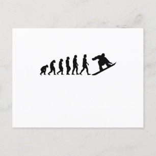 Snowboard Evolution Snowboarden Geschenk Postkarte