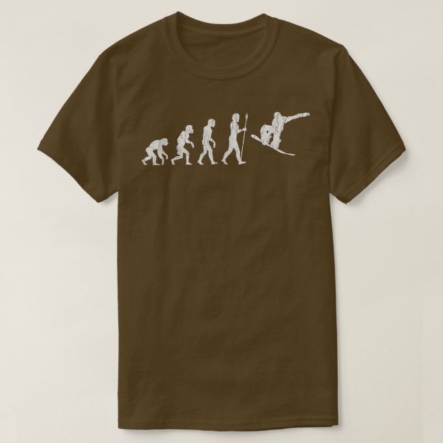 Snowboard Evolution Snowboarden T-Shirt (Design vorne)