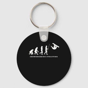 Snowboard-Evolution Vintage-Snowboard-Geschenk Schlüsselanhänger