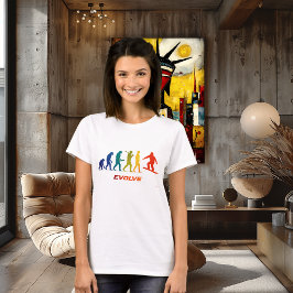 Snowboard-Evolutions-Silhouette-Sprung-Design T-Shirt