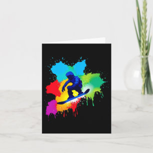 Snowboard-Farbexplosion Karte