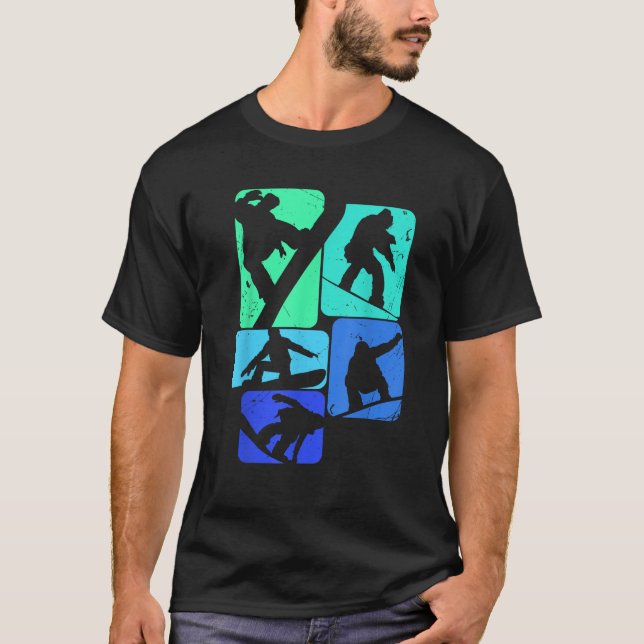Snowboard for Snowboarder Retro Mens Snowboarding  T-Shirt (Vorderseite)