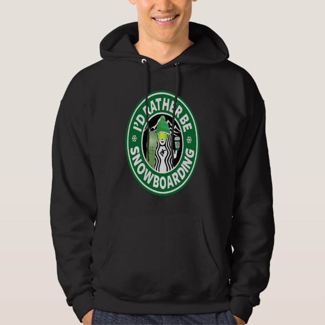 Snowboard for Women I'd Rather Be Snowboarding Hoodie (Vorderseite)