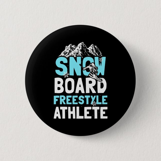 Snowboard Freestyle Athlete Button (Vorderseite)