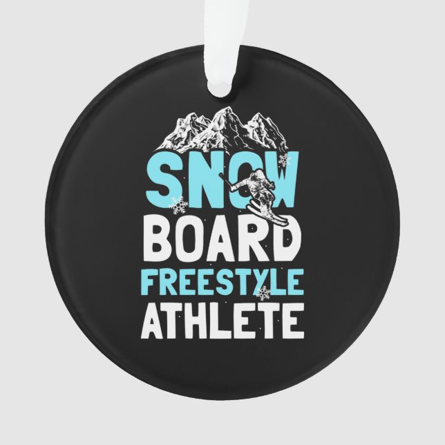 Snowboard Freestyle Athlete Ornament (Vorderseite)
