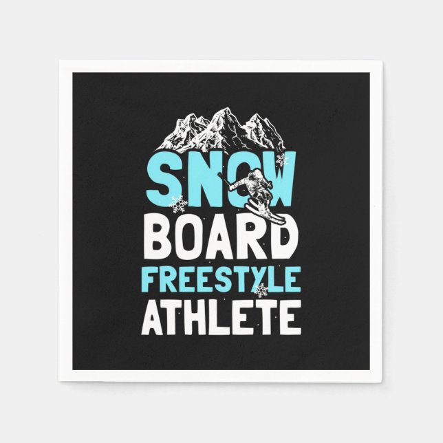 Snowboard Freestyle Athlete Serviette (Vorderseite)