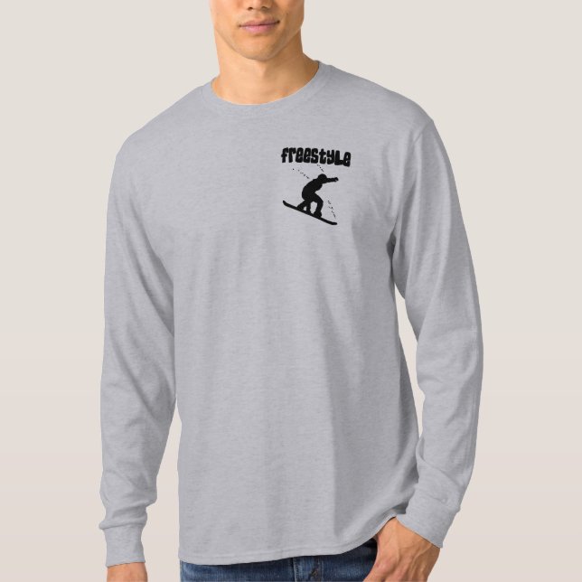 Snowboard-Freistil-Abzeichen-T - Shirt (Vorderseite)