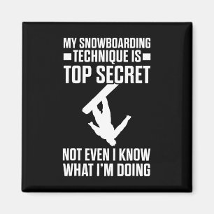 Snowboard Funny Snowboarden Technik ist Top Sector Magnet