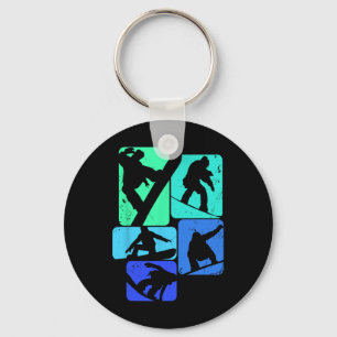 Snowboard für Snowboarder Retro Mens Snowboarden Schlüsselanhänger