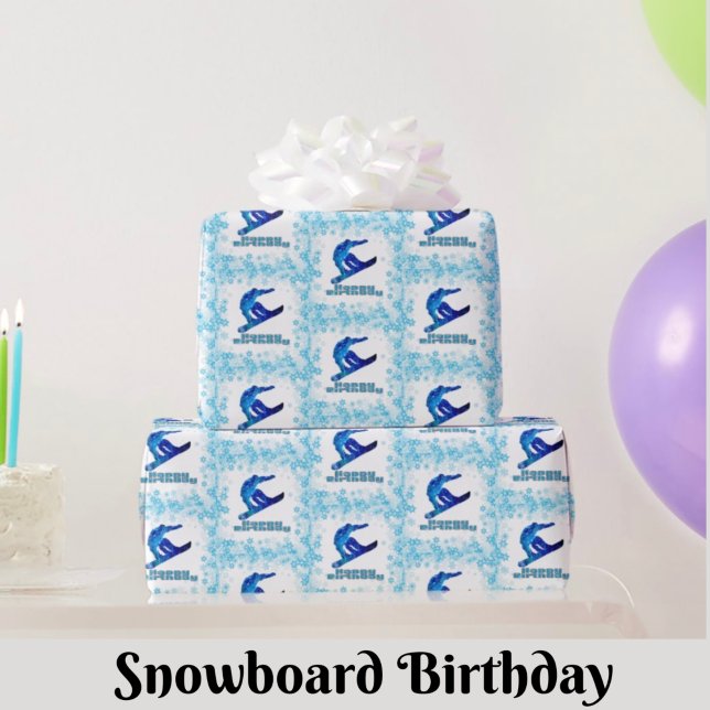 Snowboard Geburtstag Geschenkpapier (Von Creator hochgeladen)