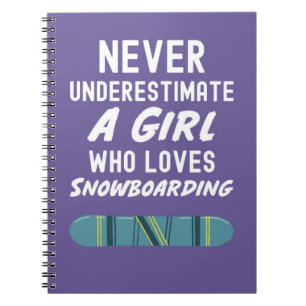 Snowboard-Geschenke für Mädchen für Kinder Winters Notizblock