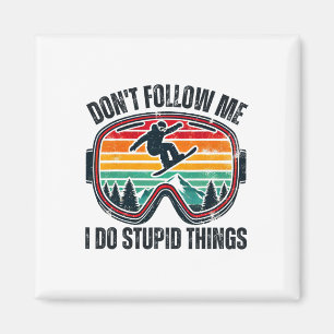 Snowboard Goggles Berg Snowboarden Retro Vaca Magnet