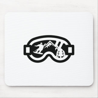 Snowboard Goggles Mountain Snowboarden Mousepad