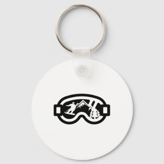 Snowboard Goggles Mountain Snowboarden Schlüsselanhänger