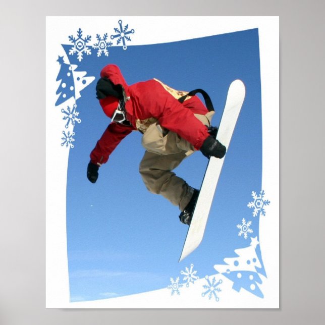 Snowboard Grab Poster Print (Vorne)