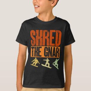 Snowboard hat das Gnar Ski Winter Mountain Geschen T-Shirt