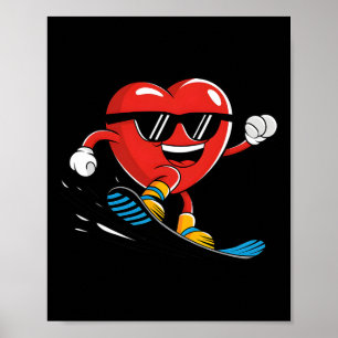 Snowboard Heart Snowboarden Valentinstag Boys G Poster