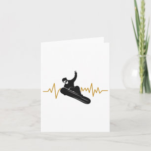 Snowboard Heartbeat Ekg Snowboarden Karte