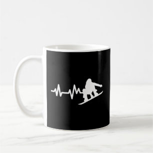 Snowboard Heartbeat Kaffeetasse