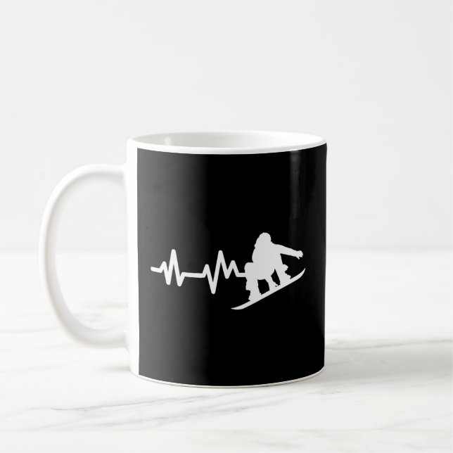 Snowboard Heartbeat Kaffeetasse (Links)
