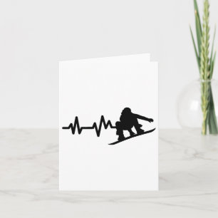 Snowboard Heartbeat Snowboarding Karte