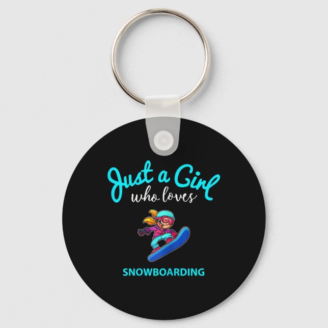 Snowboard Jersey für Girls Children's Snowboarden Schlüsselanhänger (Vorderseite)
