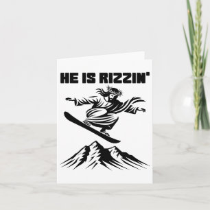 Snowboard Jesus Christus Snowboarden Rizzin 'Schne Karte